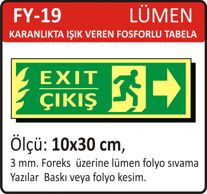 FY-19  EXIT/ÇIKIŞ (FOSFORLU)