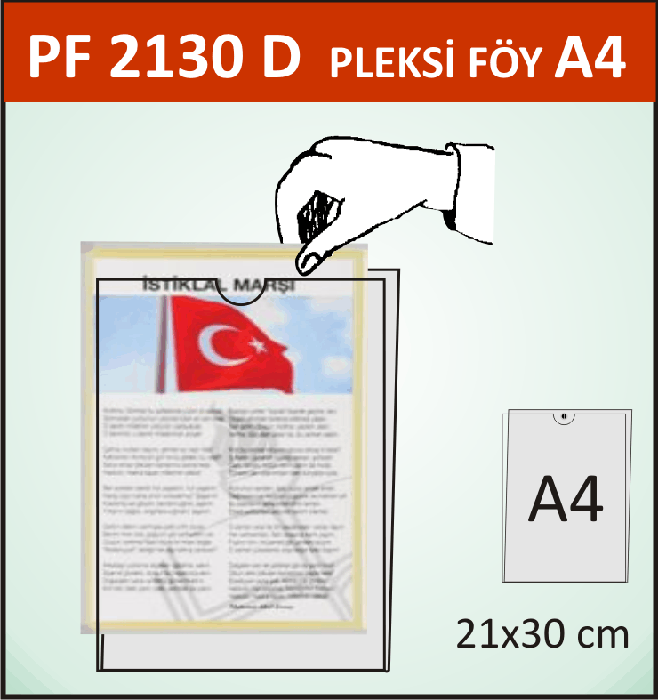 PF-2130 D PLEKSİ  DİKEY A4 FÖY